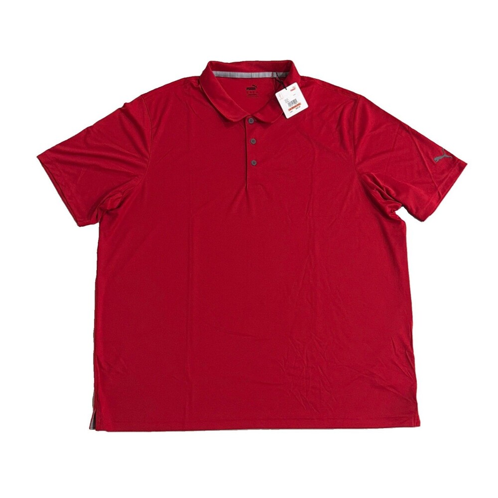 NWT Men’s Puma Gamer Performance Polo Size 3XL Red Ski Patrol Color